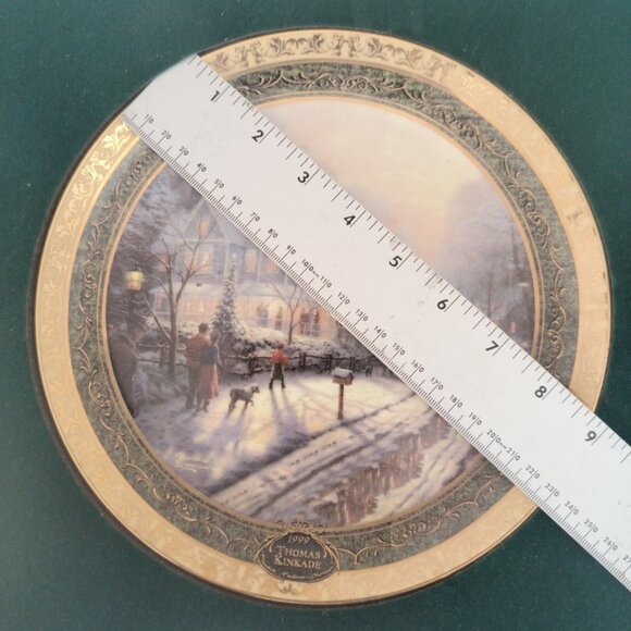 Thomas Kinkade "A Holiday Gathering"  Plate With COA & Box Vintage 1999 limited - Picture 11 of 11